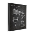 Soccer Patent - Soccer Goal Art - Black Chalkboard Framed Canvas Print Gallery Image 2