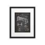 Soccer Patent - Soccer Goal Art - Black Chalkboard Framed Art Print Gallery Image 4