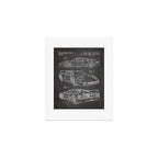 Supercar Sports Car Patent - Car Fan Classic Car Art - Black Chalkboard Art Print Gallery Image 1