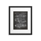 Supercar Sports Car Patent - Car Fan Classic Car Art - Black Chalkboard Framed Art Print Gallery Image 6