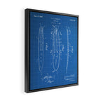 Surfboard Patent - Surfer Surfing Lover Art - Blueprint Framed Canvas Print Gallery Image 2