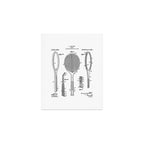 Tennis Racket Patent - Tennis Lover Coach Player Fan Art - White Art Print Gallery Image 1