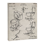 Toilet Seat Patent - Housewarming Bathroom Art - Antique Canvas Print Gallery Image 8