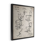 Toilet Seat Patent - Housewarming Bathroom Art - Antique Framed Canvas Print Gallery Image 2
