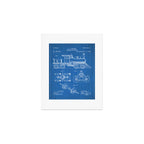 Train Locomotive Patent - Steam Train Art - Blueprint Art Print Gallery Image 1
