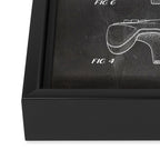 Video Game Controller Patent - Retro Gaming Game Room Art - Black Chalkboard Framed Canvas Print Gallery Image 3