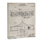 Wright Brother's Airplane Patent - Aviation History Art - Antique Canvas Print Gallery Image 8