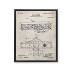 Wright Brother's Airplane Patent - Aviation History Art - Antique Framed Canvas Print Gallery Image 8