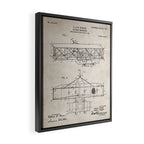 Wright Brother's Airplane Patent - Aviation History Art - Antique Framed Canvas Print Gallery Image 2