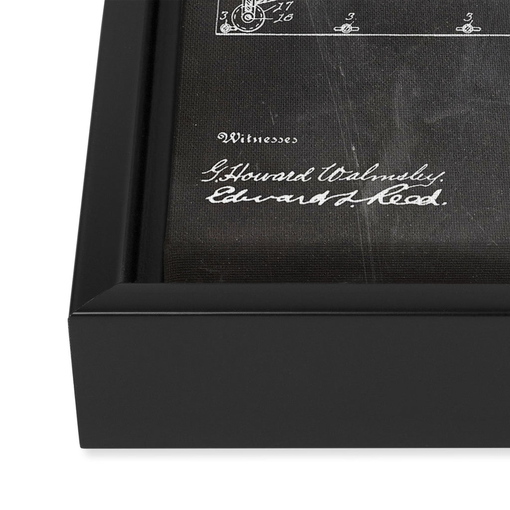 Wright Brother'S Plane Patent - Aviation Art - Black Chalkboard Framed Canvas Print Gallery Image 3