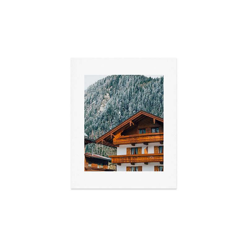 Alpine Architecture - Austria in Winter - Skiing Chalet Photgraphy Art Print