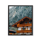 Alpine Architecture - Austria in Winter - Skiing Chalet Photgraphy Framed Canvas Print Gallery Image 6