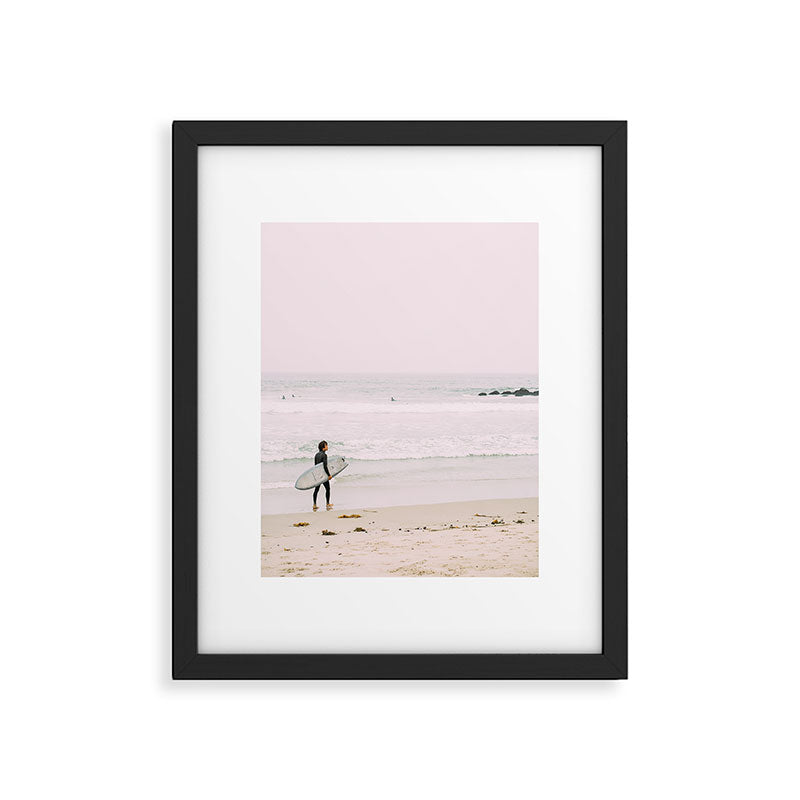 California Coast Surfer - Venice Beach Ocean View - Travel Photography Framed Art Print Gallery Image 6