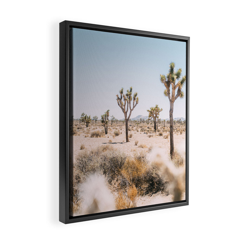 Joshua Tree National Park - California Boho Desert Photo in Neutral Framed Canvas Print Gallery Image 2
