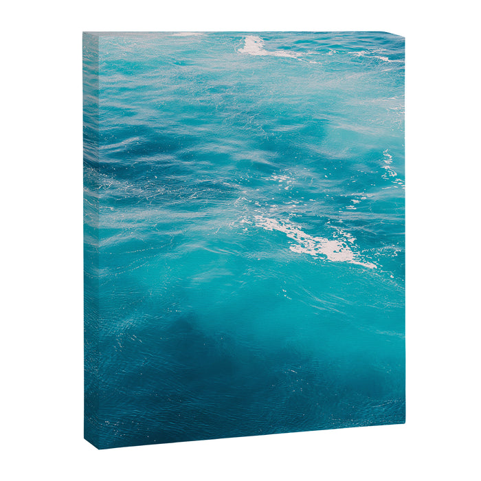 Mediterranean Sea - Blue Waves - Ocean Water - Nature Photography Canvas Print Gallery Image 1
