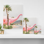 Pink Dinosaur | Cabazon Dinosaurs in Palm Springs California | Brontosaurus Love You Canvas Print Gallery Image 3