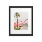 Pink Dinosaur | Cabazon Dinosaurs in Palm Springs California | Brontosaurus Love You Framed Art Print Gallery Image 6