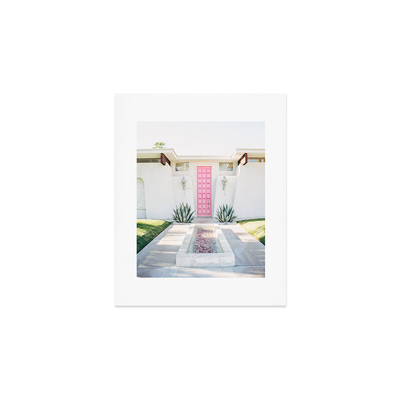 Pink Door in Palm Springs California Photo - Mid Century Modern Architecture Art Print Gallery Image 1