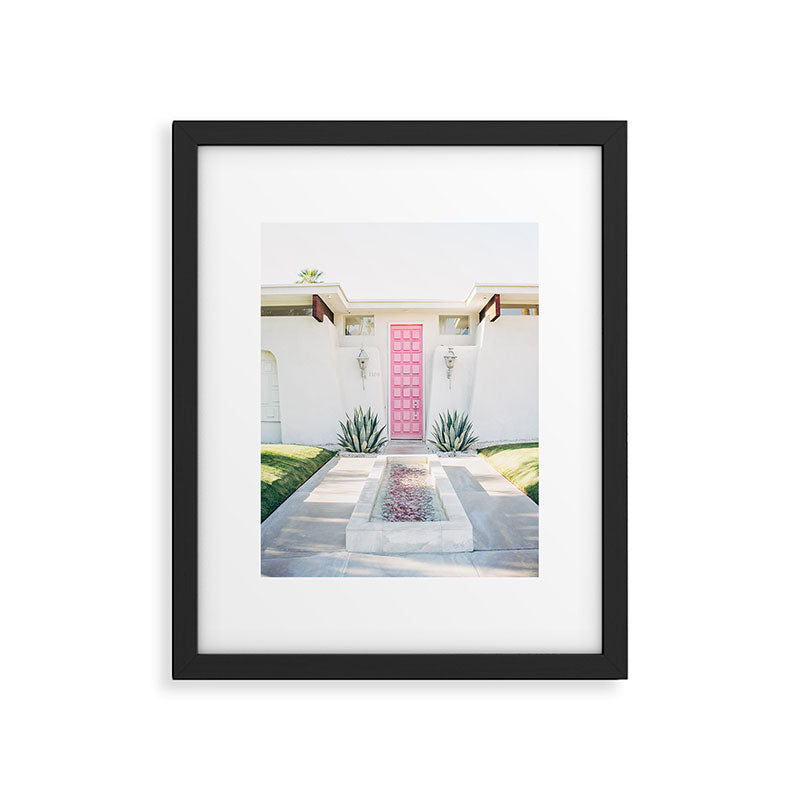 Pink Door in Palm Springs California Photo - Mid Century Modern Architecture Framed Art Print Gallery Image 6