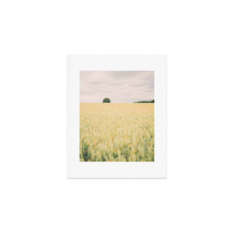 Rural Countryside Field Landscape With Tree Art Print Gallery Image 1