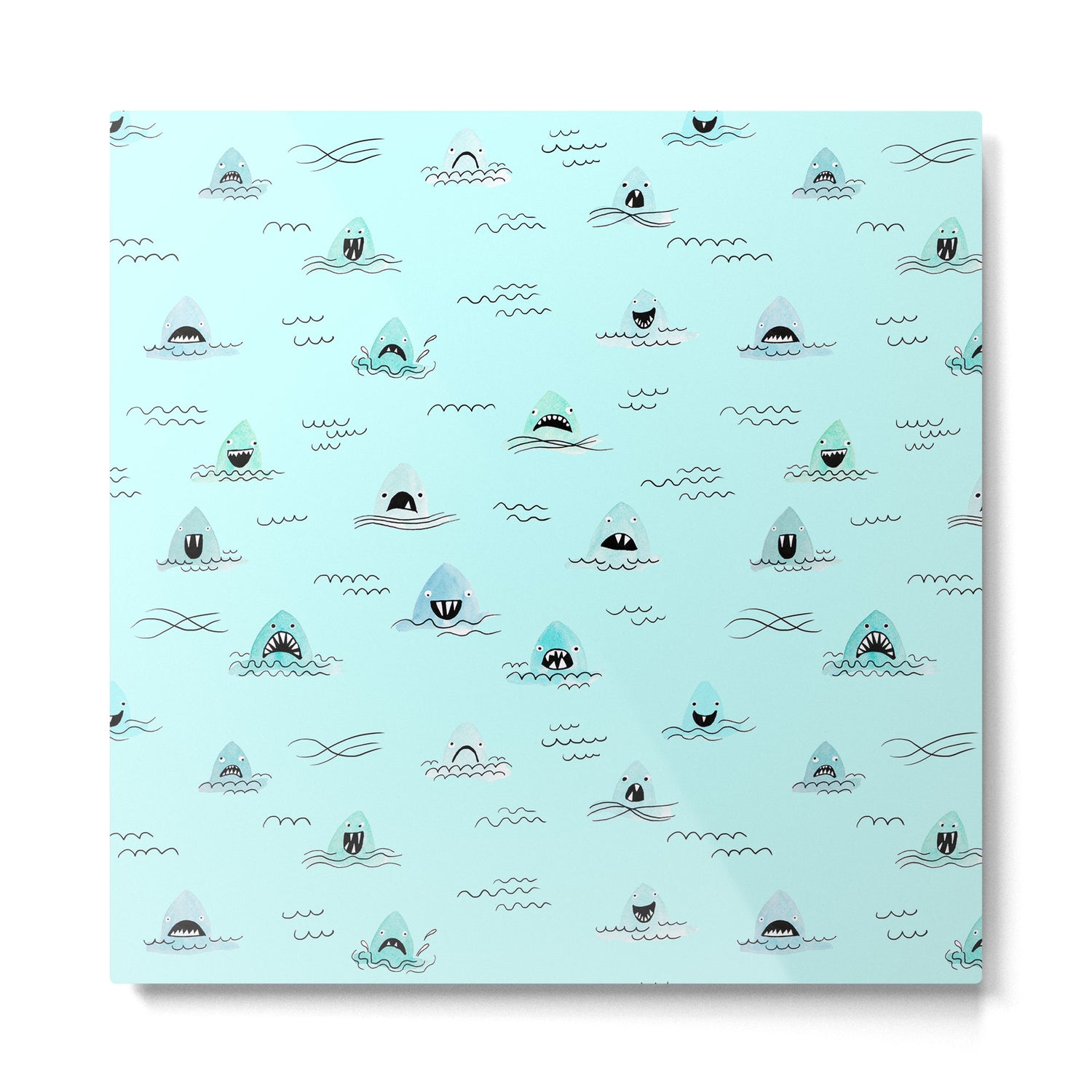 Sharkhead - Shark Pattern Metal Print Gallery Image 2