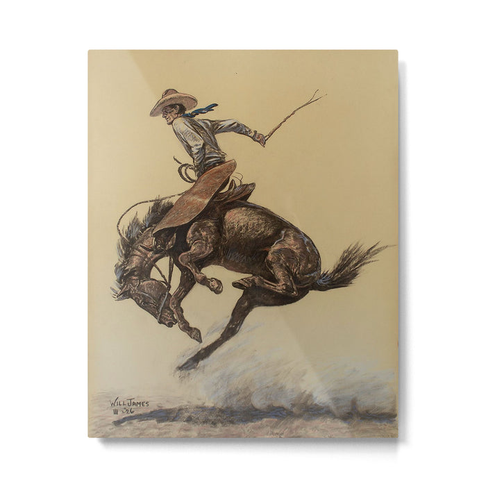 Bucking Horse Western Art by Will James Metal Print Gallery Image 1