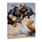 âBucking Horseâ Western Vintage Art Canvas Print Gallery Image 8