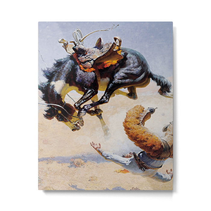 âBucking Horseâ Western Vintage Art Metal Print Gallery Image 1
