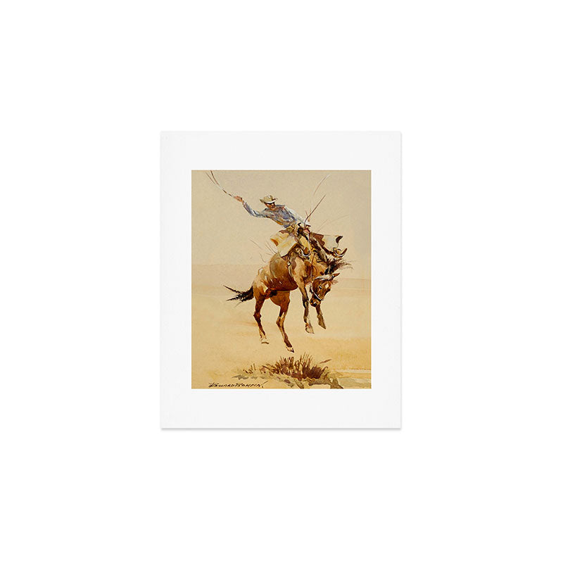 Cowboy on a Bucking Horse 2 by Edward Borein Art Print Gallery Image 1