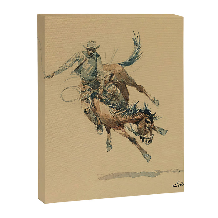 Cowboy on a Bucking Horse 3 by Edward Borein Canvas Print Gallery Image 1