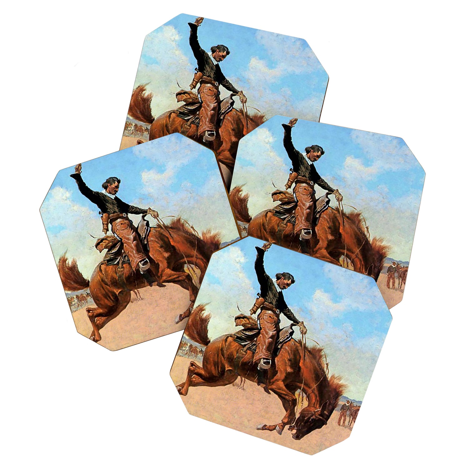 Frederic Remington Western Art âThe Buck Jumperâ Coaster Gallery Image 1