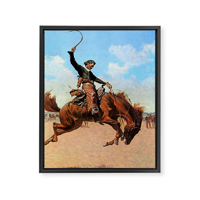 Frederic Remington Western Art âThe Buck Jumperâ Framed Canvas Print Gallery Image 6