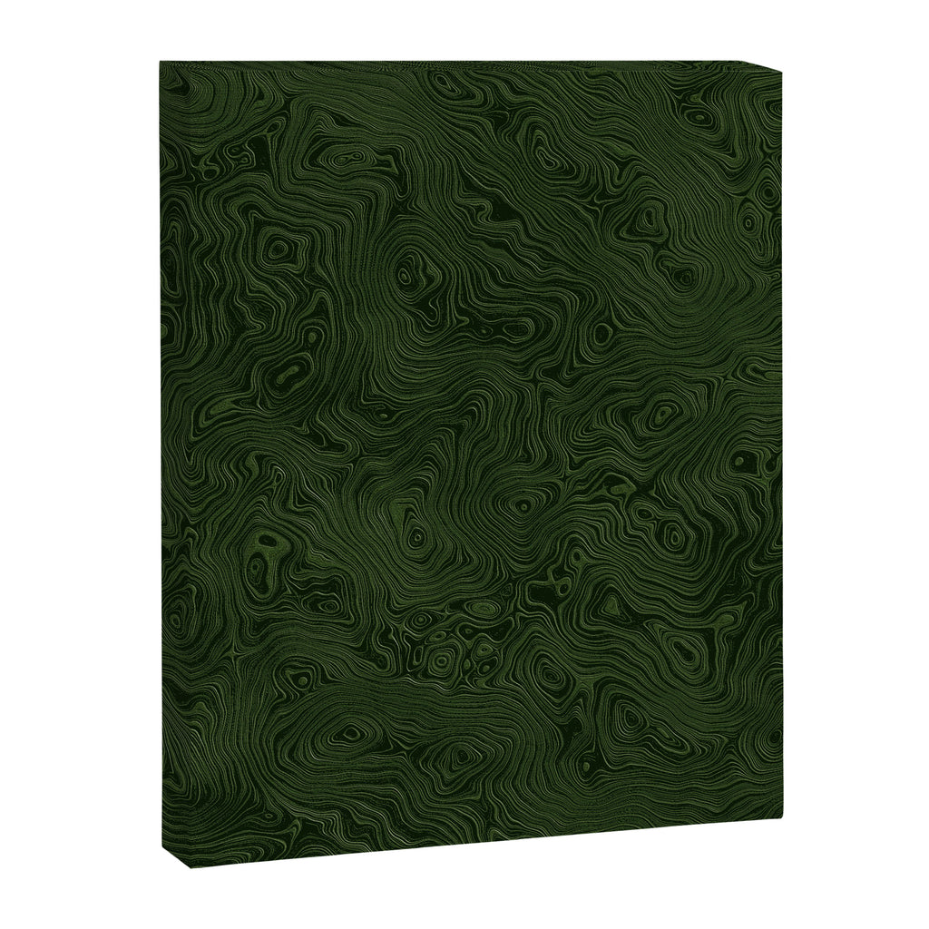 Luxury Moss Green Rippled Moiré Pattern Canvas Print Gallery Image 6