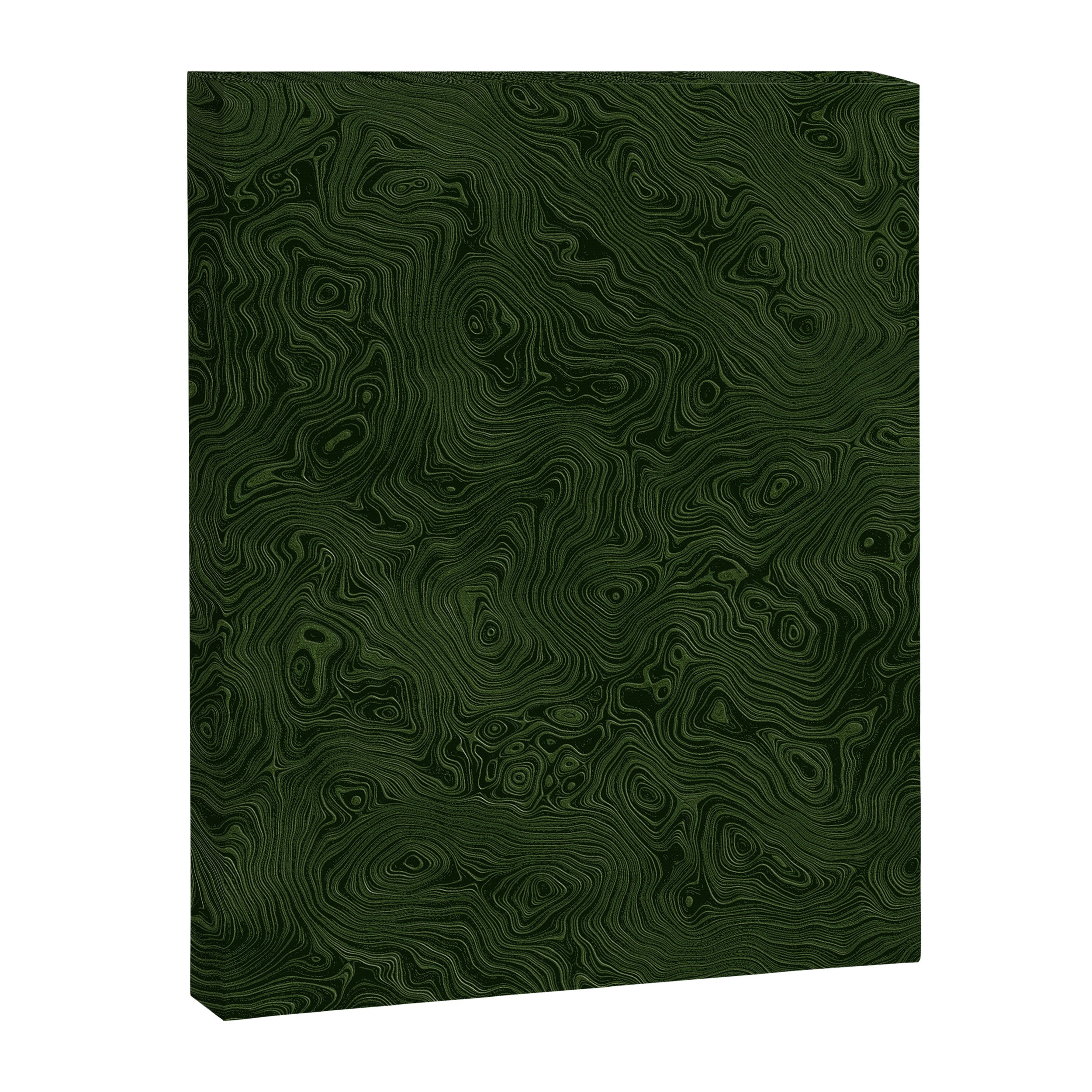 Luxury Moss Green Rippled Moiré Pattern Canvas Print Gallery Image 6
