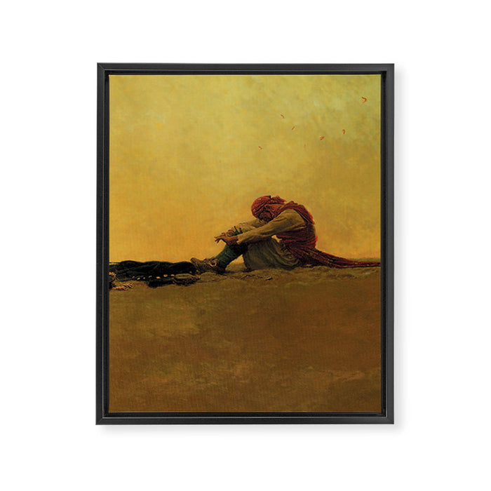 âMaroonedâ Pirate Art by Howard Pyle Framed Canvas Print Gallery Image 1