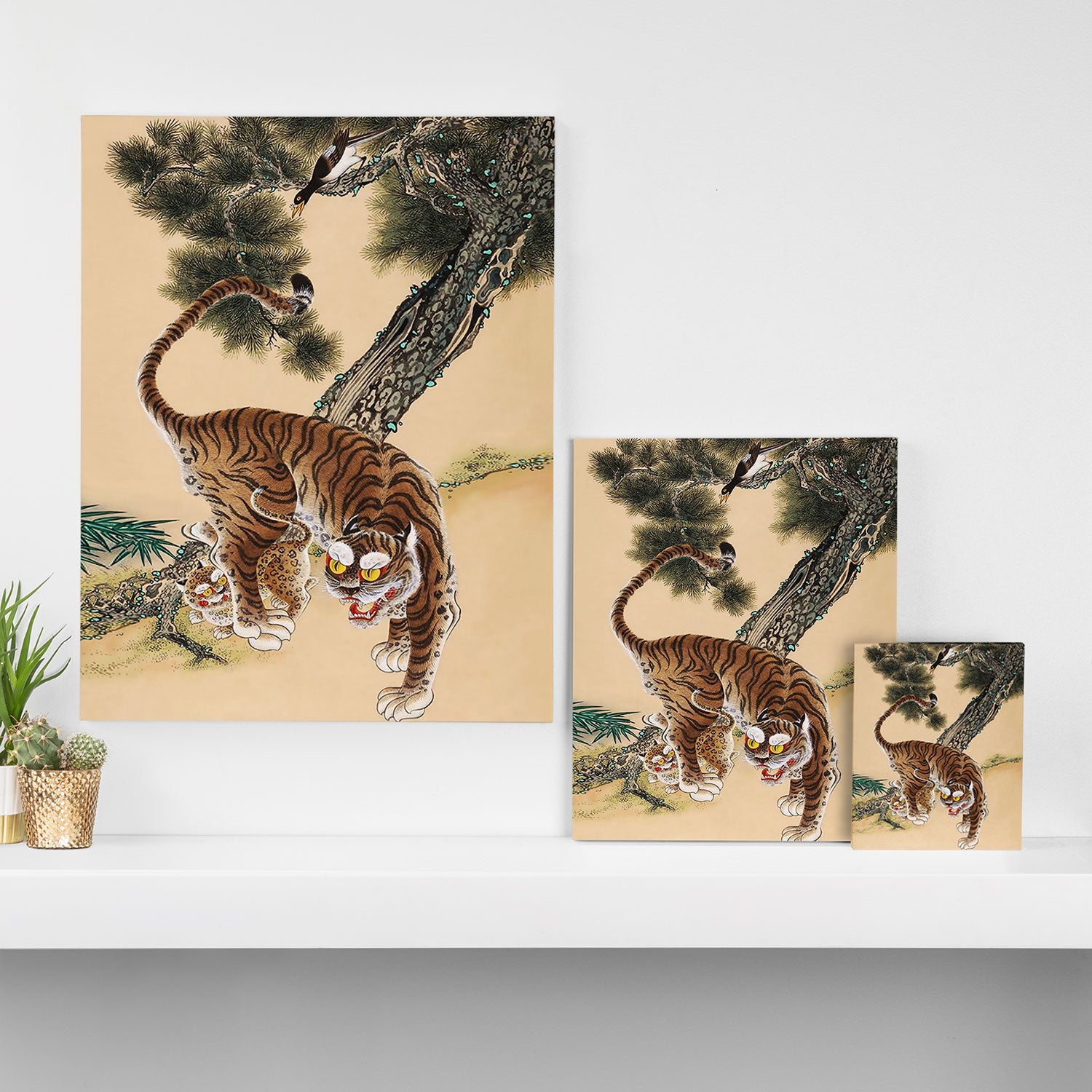 Minhwa Korean Ugly Tiger  Canvas Print Gallery Image 3