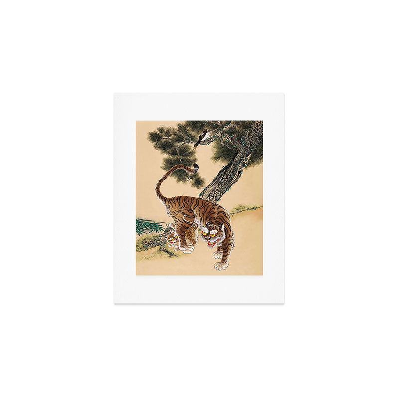 Minhwa Korean Ugly Tiger  Art Print Gallery Image 1