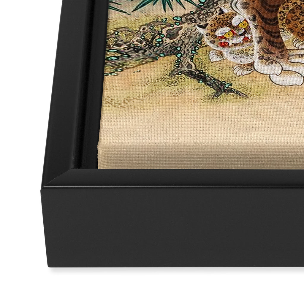 Minhwa Korean Ugly Tiger  Framed Canvas Print Gallery Image 3