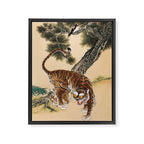 Minhwa Korean Ugly Tiger  Framed Canvas Print Gallery Image 6