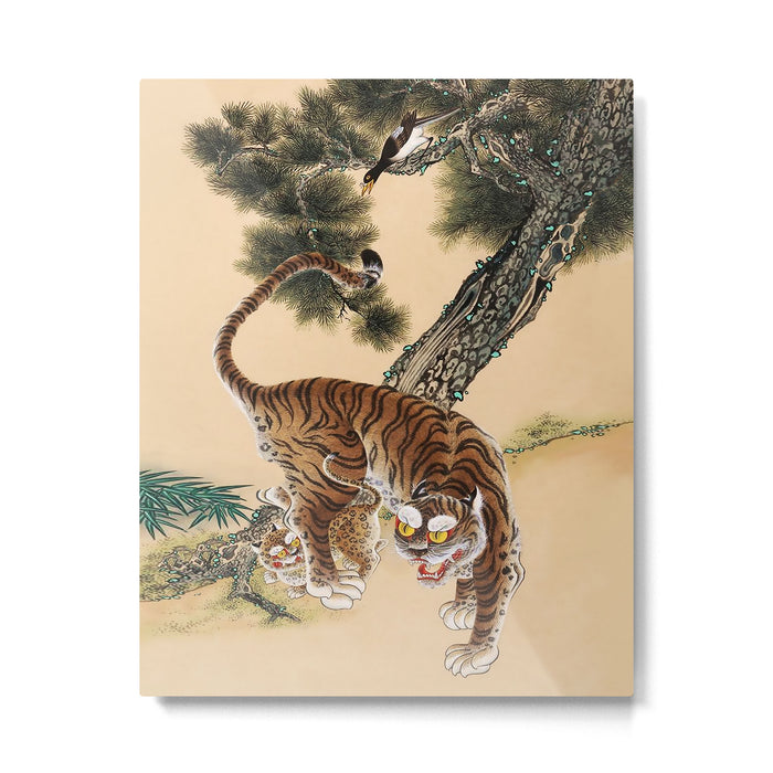 Minhwa Korean Ugly Tiger  Metal Print Gallery Image 1