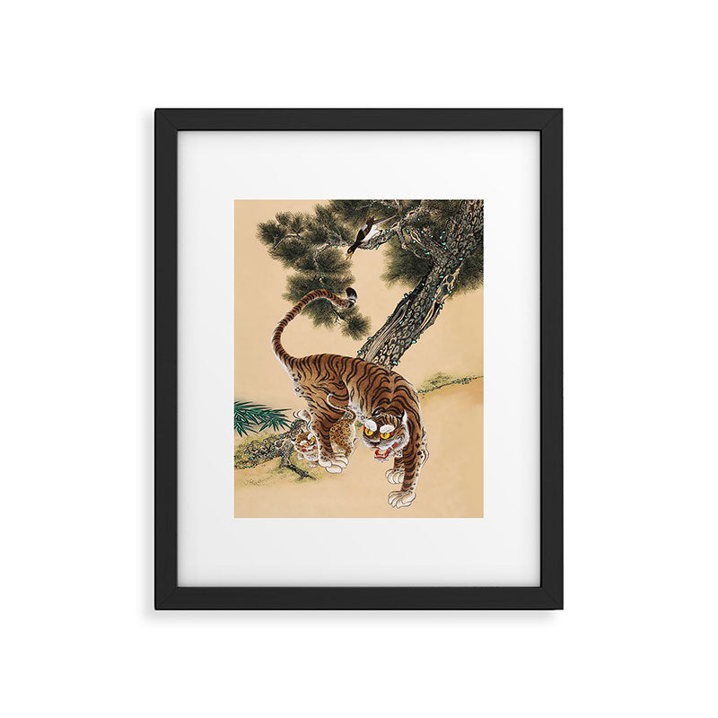 Minhwa Korean Ugly Tiger  Framed Art Print Gallery Image 4