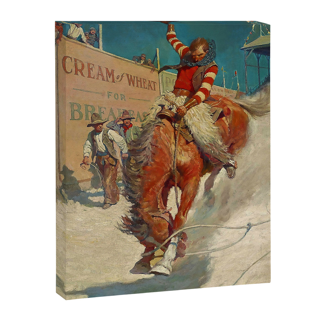 N C Wyeth Western Painting âThe Rodeoâ Canvas Print Gallery Image 8