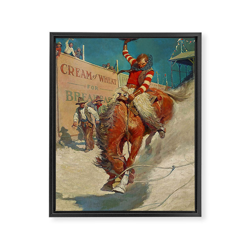 N C Wyeth Western Painting âThe Rodeoâ Framed Canvas Print Gallery Image 8