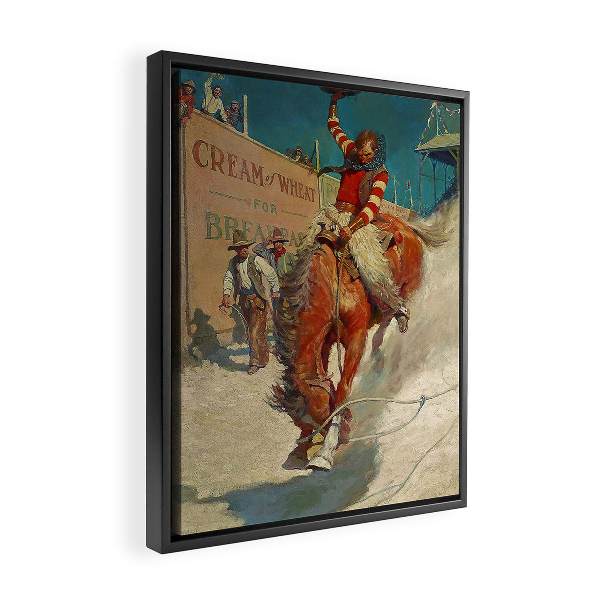 N C Wyeth Western Painting âThe Rodeoâ Framed Canvas Print Gallery Image 2