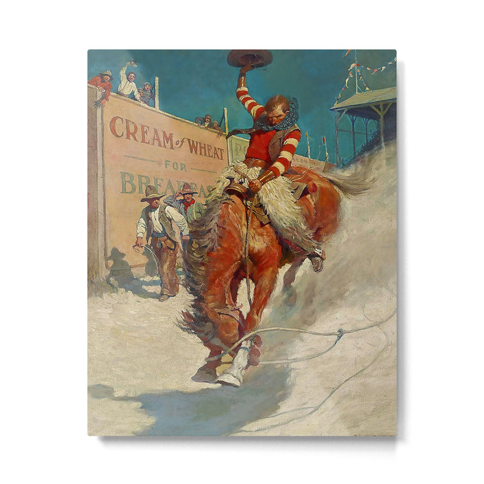 N C Wyeth Western Painting âThe Rodeoâ Metal Print Gallery Image 1