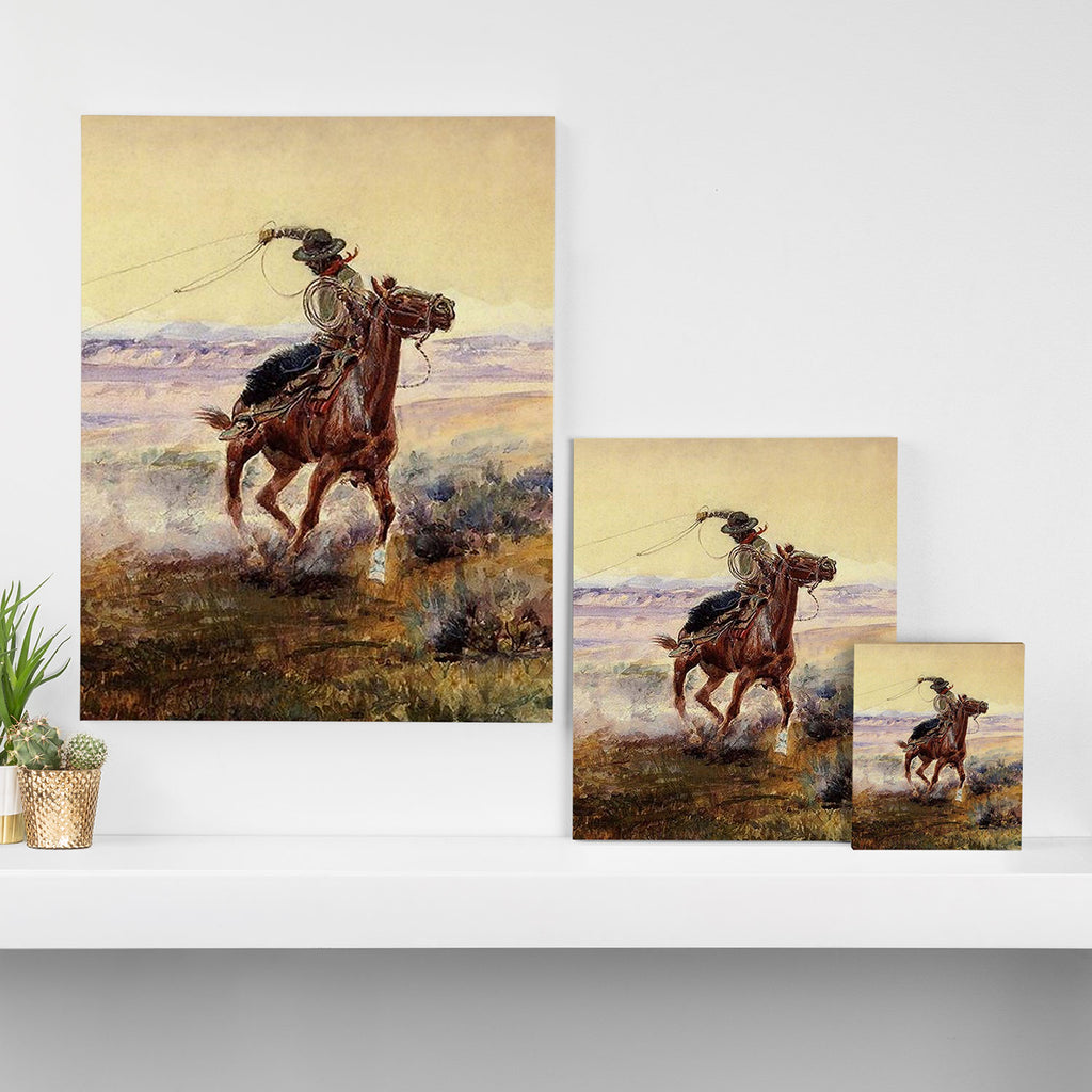 âOn the Pondâ by Charles M Russell Canvas Print Gallery Image 3