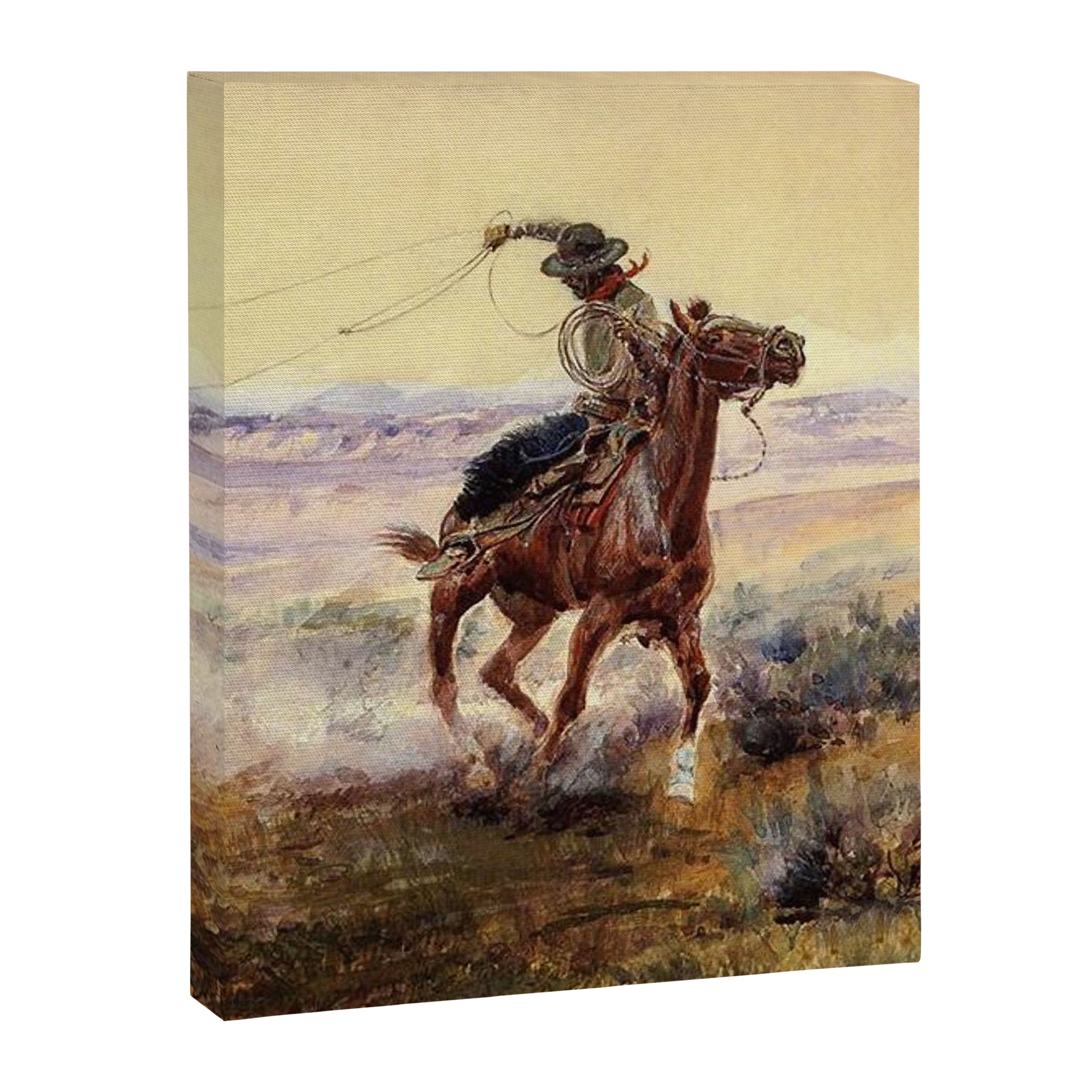 âOn the Pondâ by Charles M Russell Canvas Print Gallery Image 3