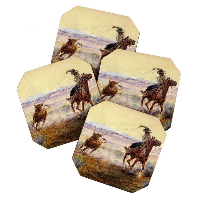 âOn the Pondâ by Charles M Russell Coaster Gallery Image 1