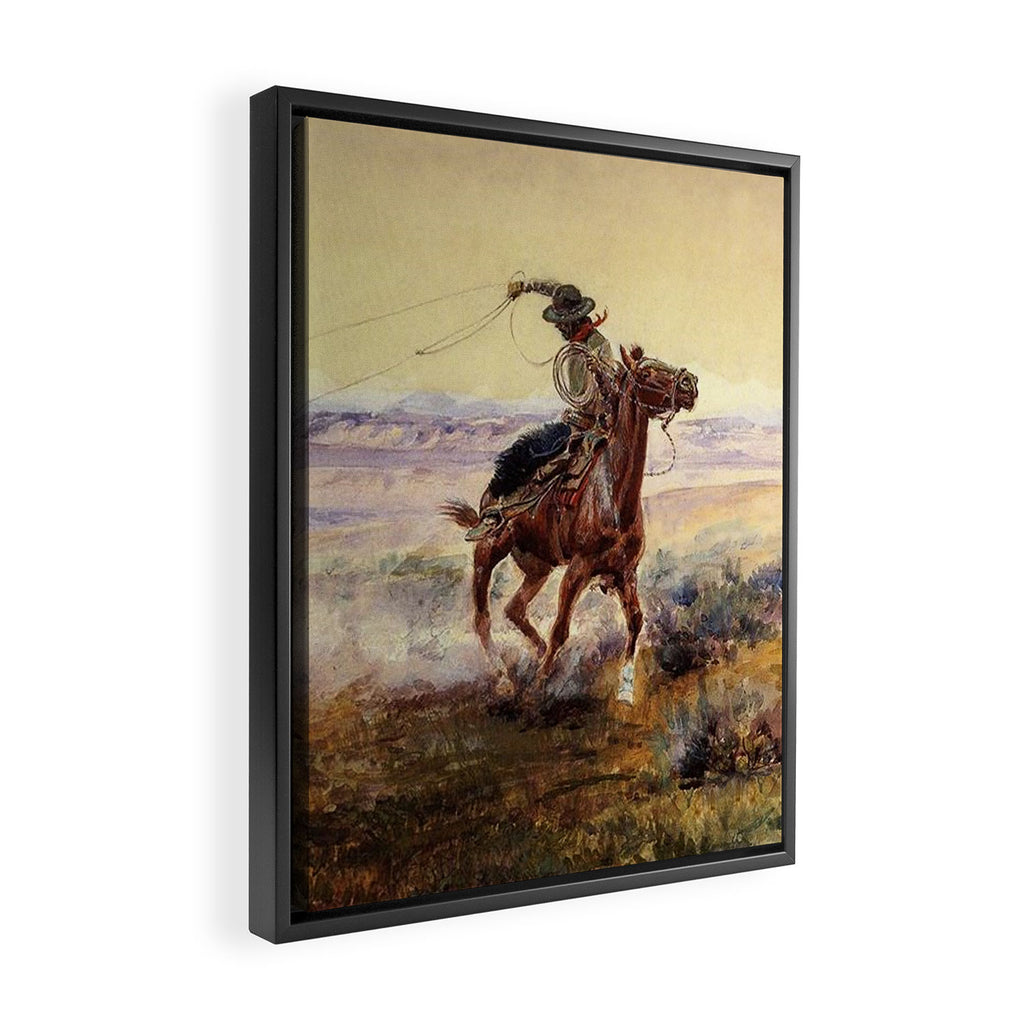 âOn the Pondâ by Charles M Russell Framed Canvas Print Gallery Image 2