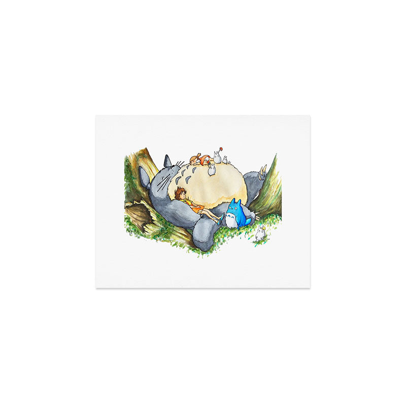 Ghibli forest illustration Art Print Gallery Image 1